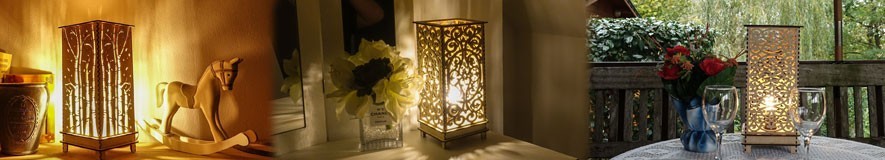Lampes Bois à poser de petites tailles