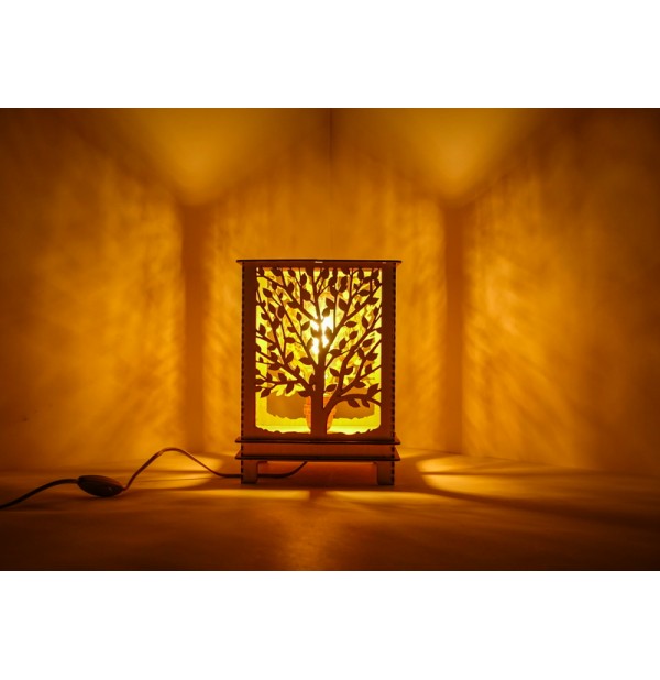 Lampe Bois Arbre de Vie lumière décorative luminaire d'ambiance