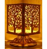 Lampe Bois sur Pied Arbre de Vie lumière d'ambiance et décorative