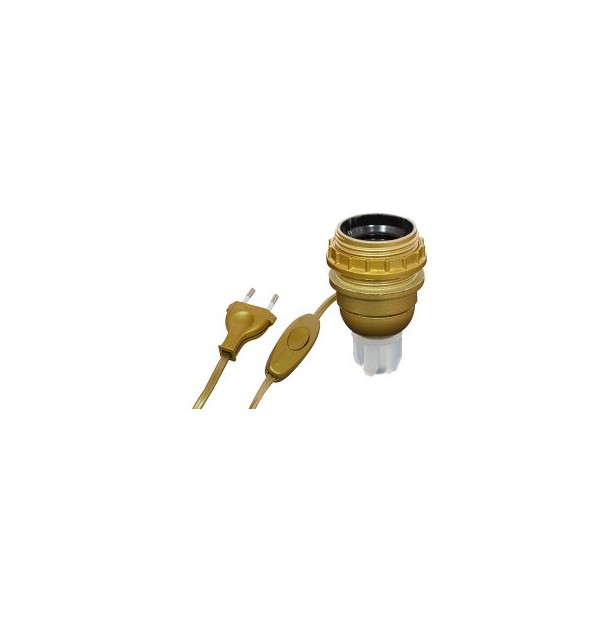Adaptateur bouteille Or Douille E27