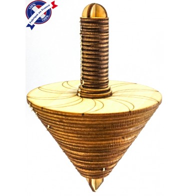 Toupie cone bois